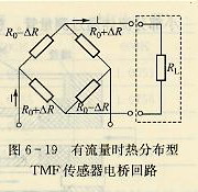 有流量時熱分布型TMF傳感器電橋回路