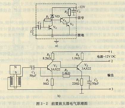 渦輪流量計前置放大器電氣原理圖